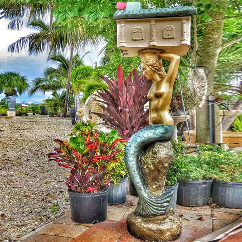 mermaid mailbox statue