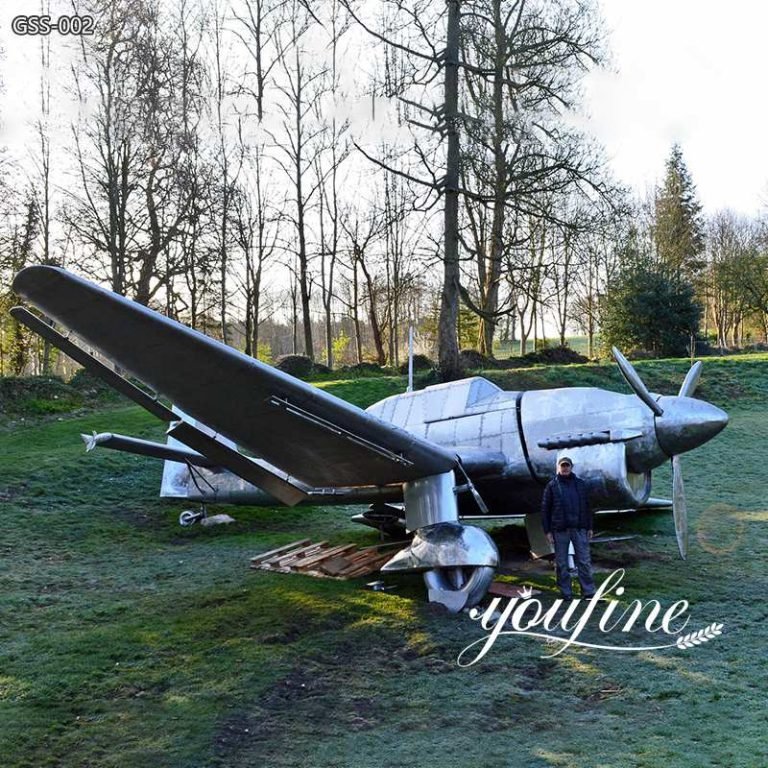 metal airplane sculpture