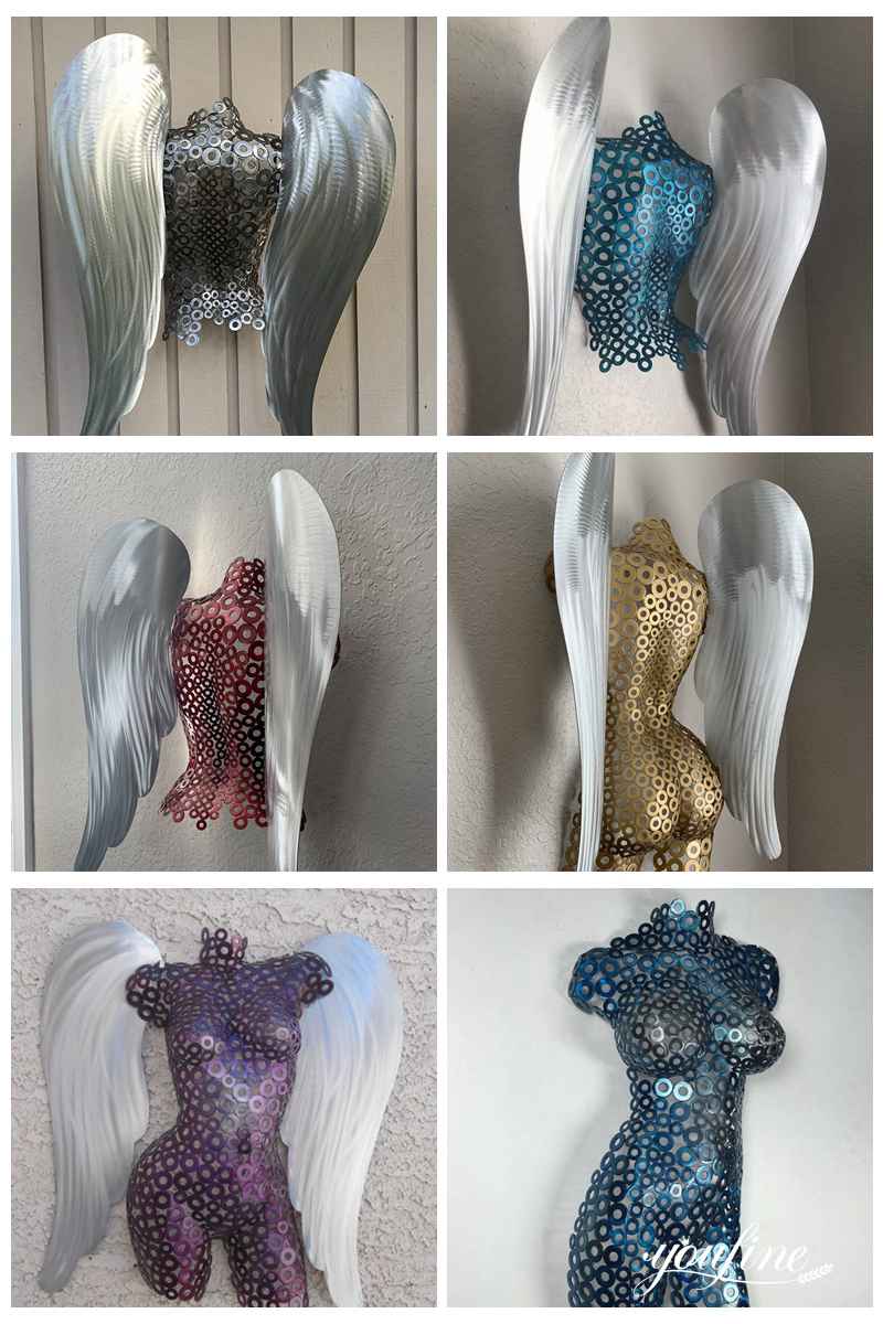 metal angel wall decor - YouFine Sculpture