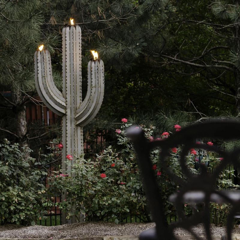 metal cactus garden sculpture