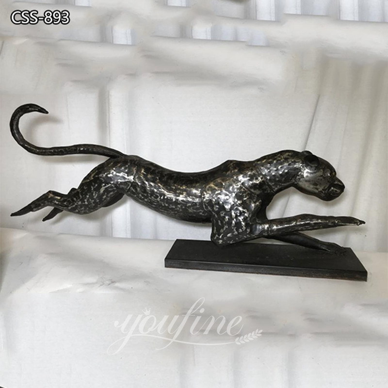 metal cheetah sculpture - YouFine Sculpture
