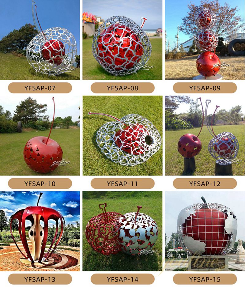 metal fruit sculpture for sale