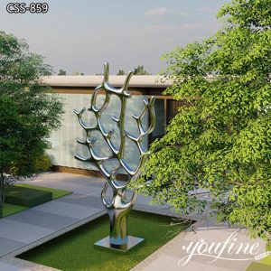  » Abstract Stainless Steel Tree Sculpture Outdoor Decor CSS-859