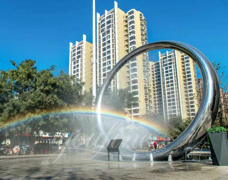 metal water feature sculptur fountain 