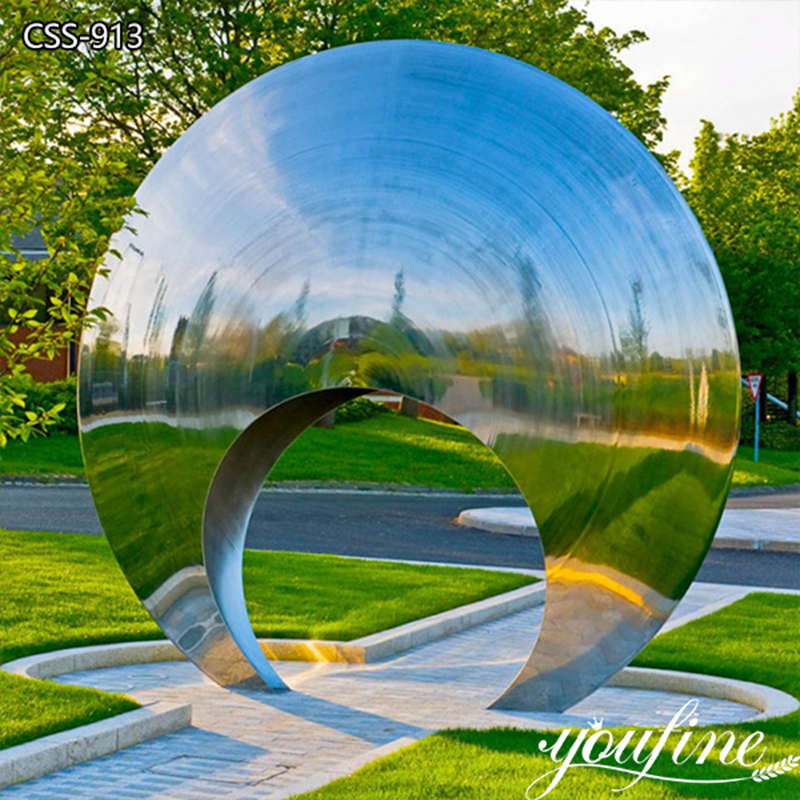  » Large Modern mirrored Garden Sculpture Moongate CSS-913 Featured Image