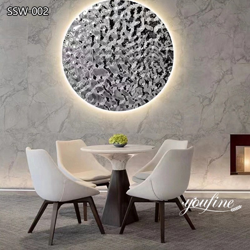 Modern Circle Stainless Steel Wall Art Sculpture for Sale
