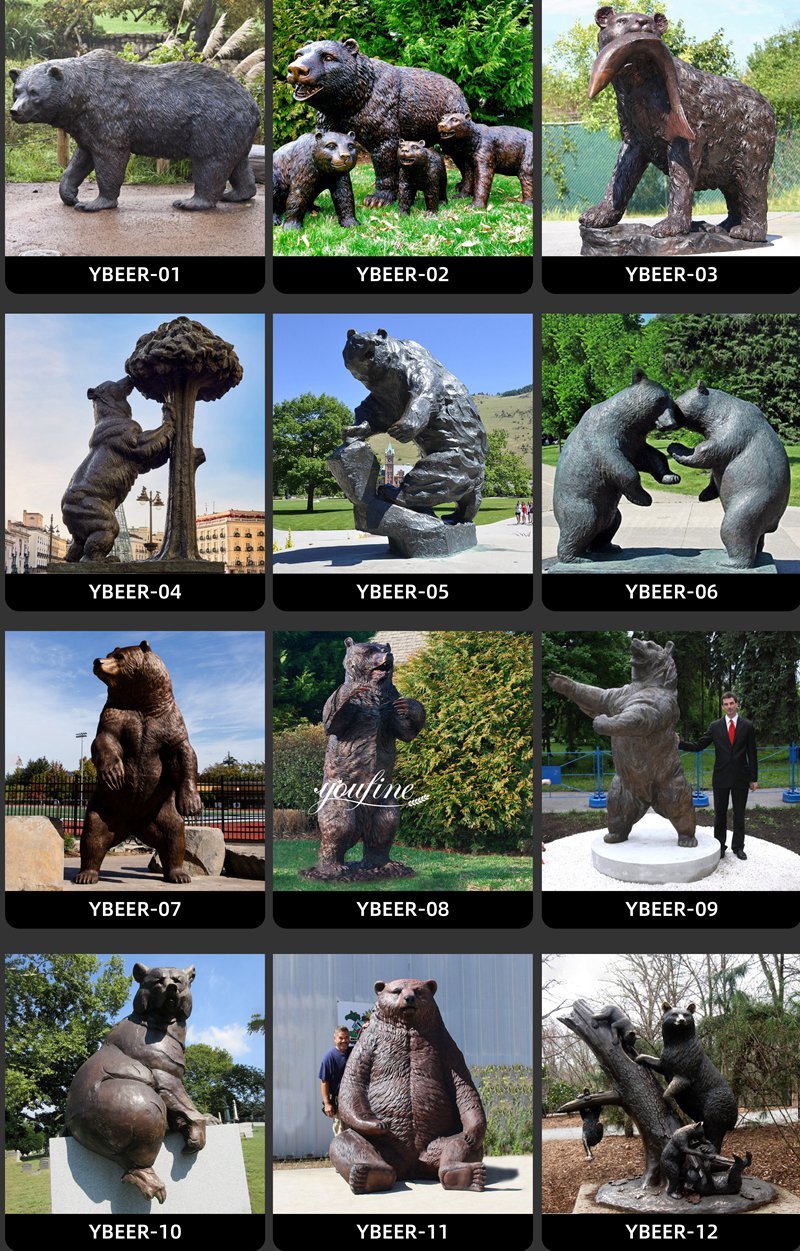 more bronze bear statues