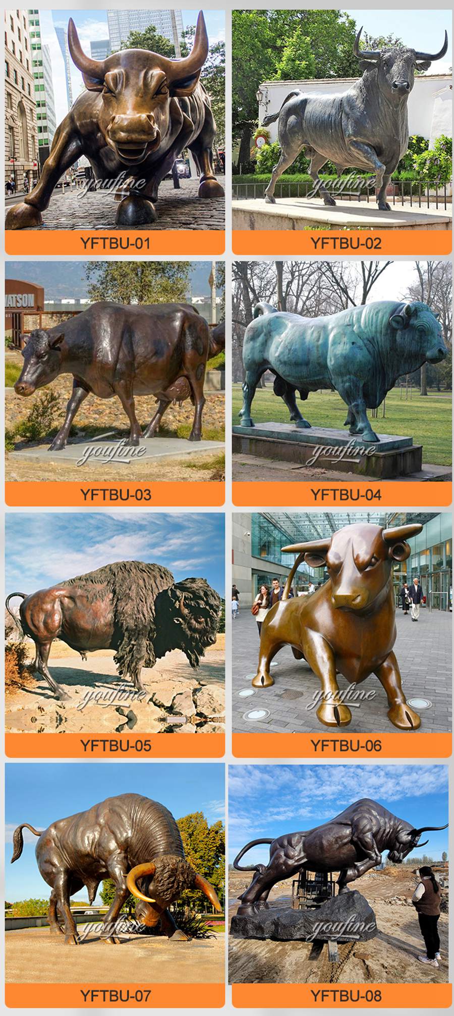 more bronze bull statues