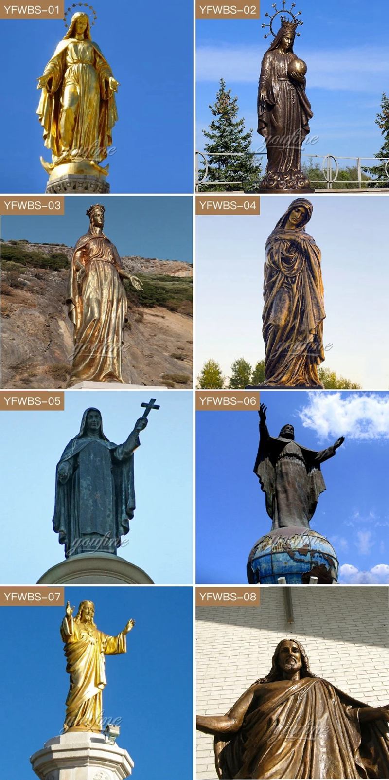 more bronze religious statue styles