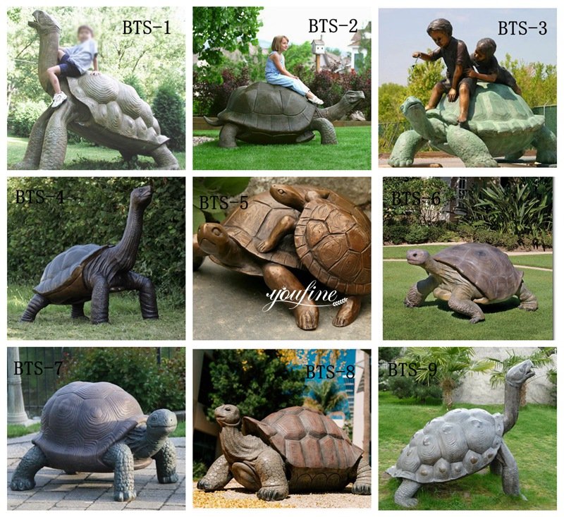 more bronze tortoise statues