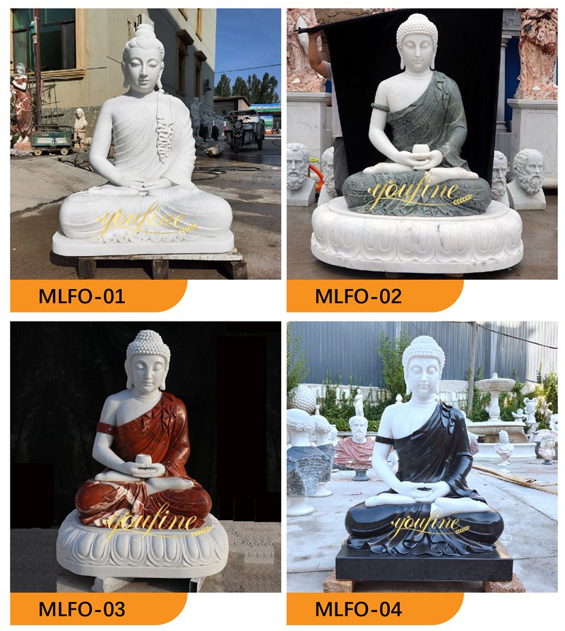 more large marble Buddha statues