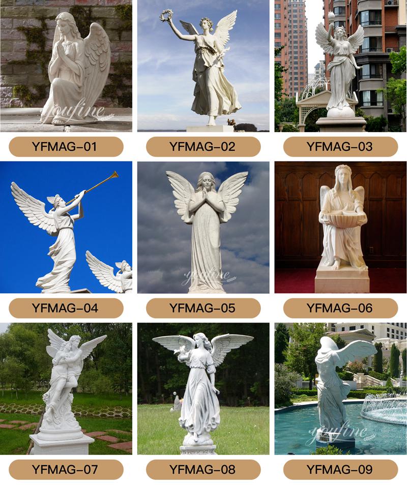 more life size marble angel statues