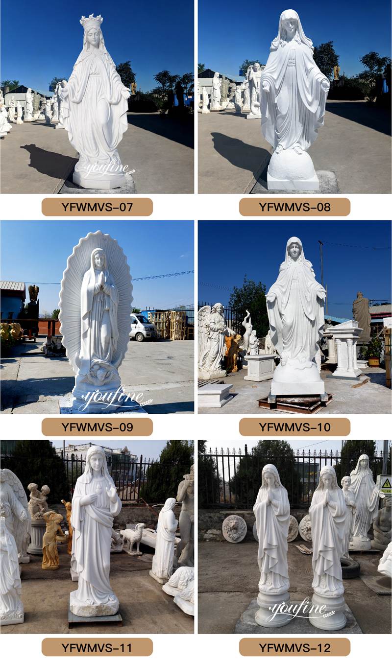 more marble Mary statues