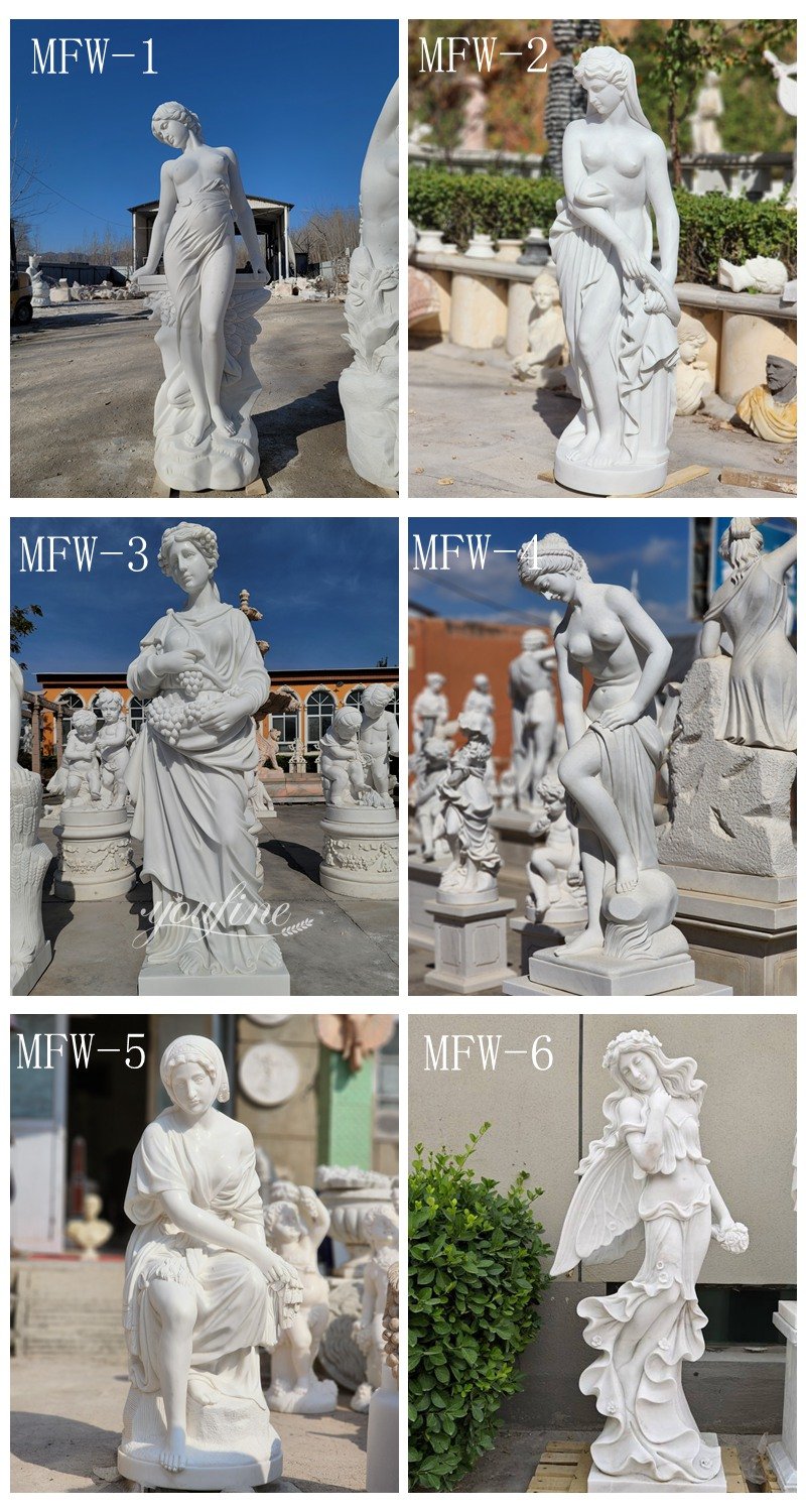 more marble female statues