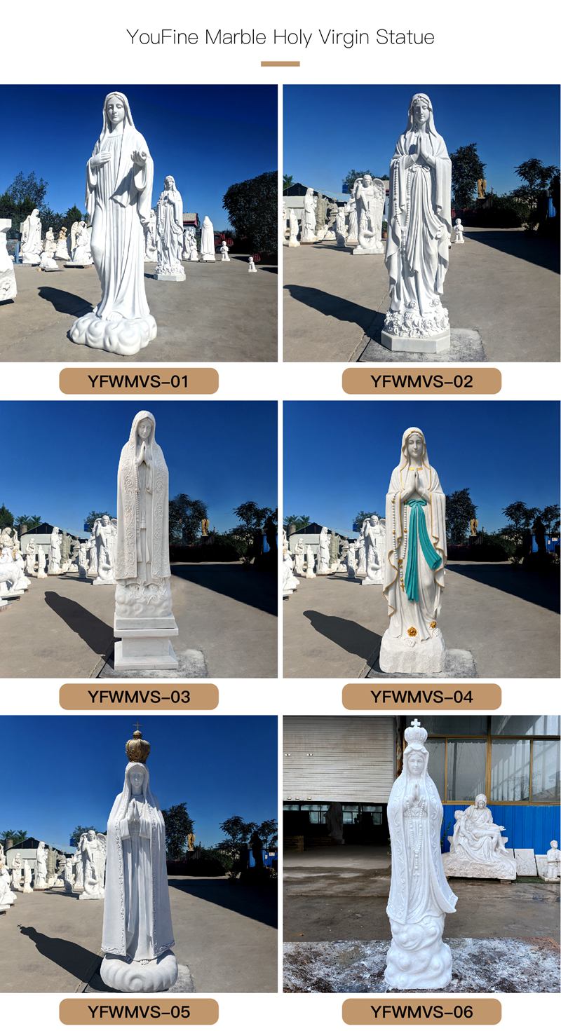 more marble mary sculptures