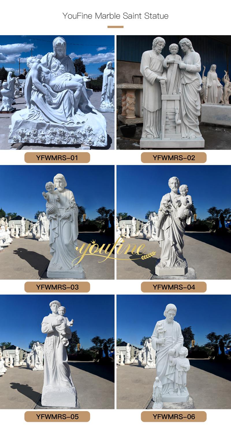 more marble saint statues