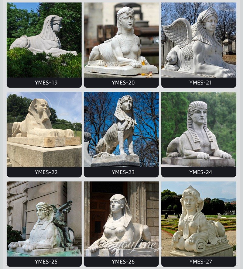 more marble sphinx statues