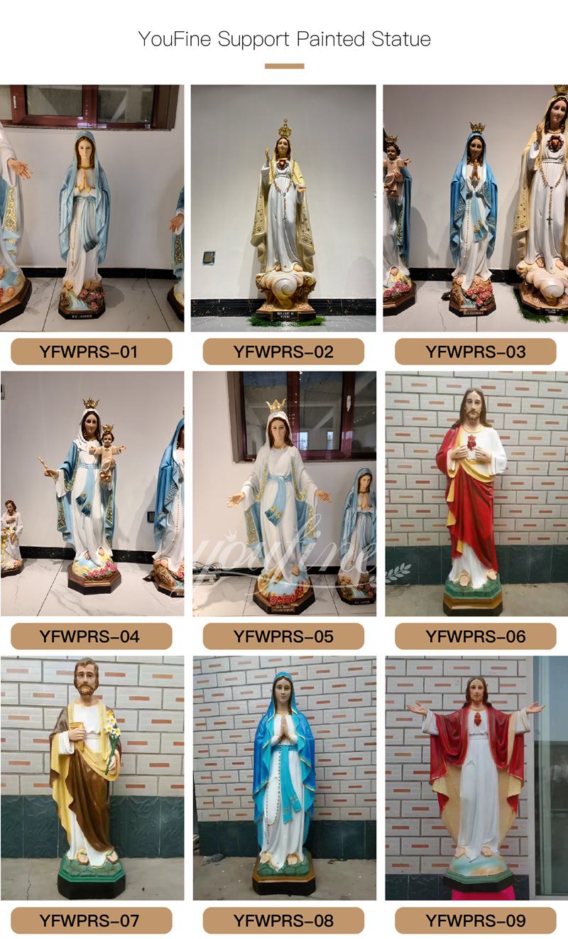 more painted catholic statues