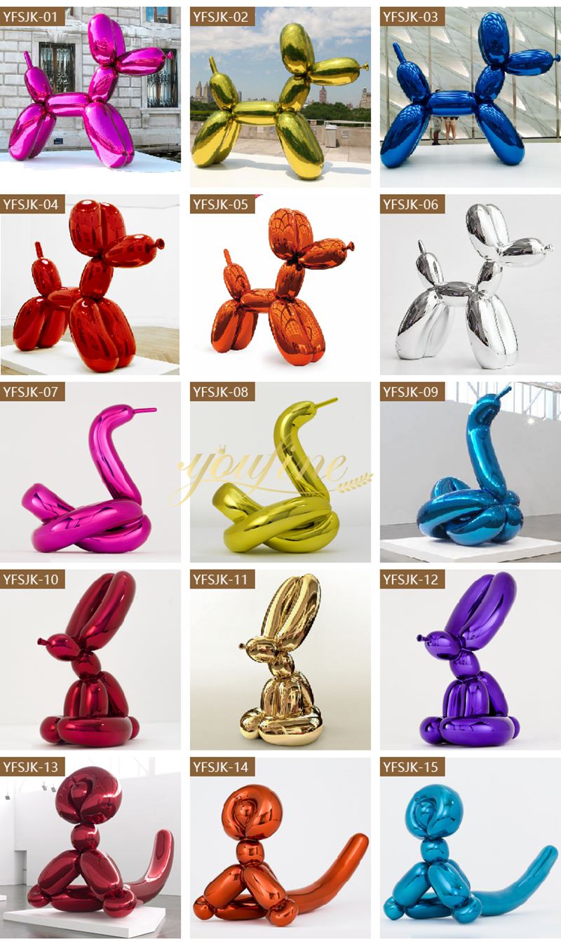 more stainless steel balloon dog sculptures