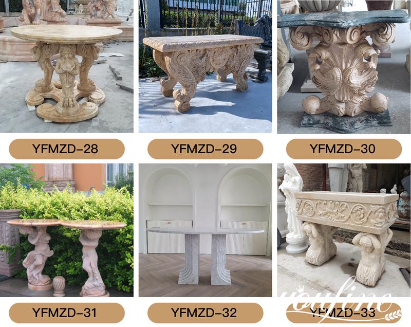 more styles for marble tables-YouFine Sculpture