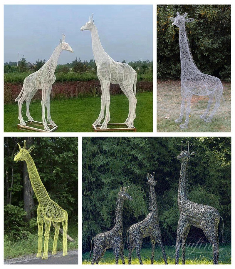 more wire giraffe sculpture styles