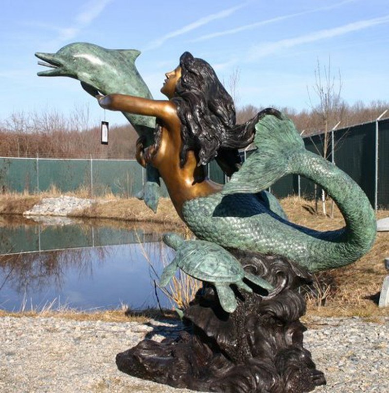 most popular bronze mermaid statue