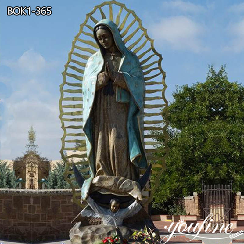 Bronze Cast Our Lady of Guadalupe Statue Outdoor BOK1-365