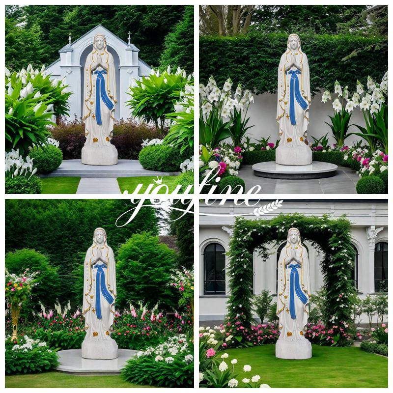 outdoor marble Our Lady of Lourdes statue applications