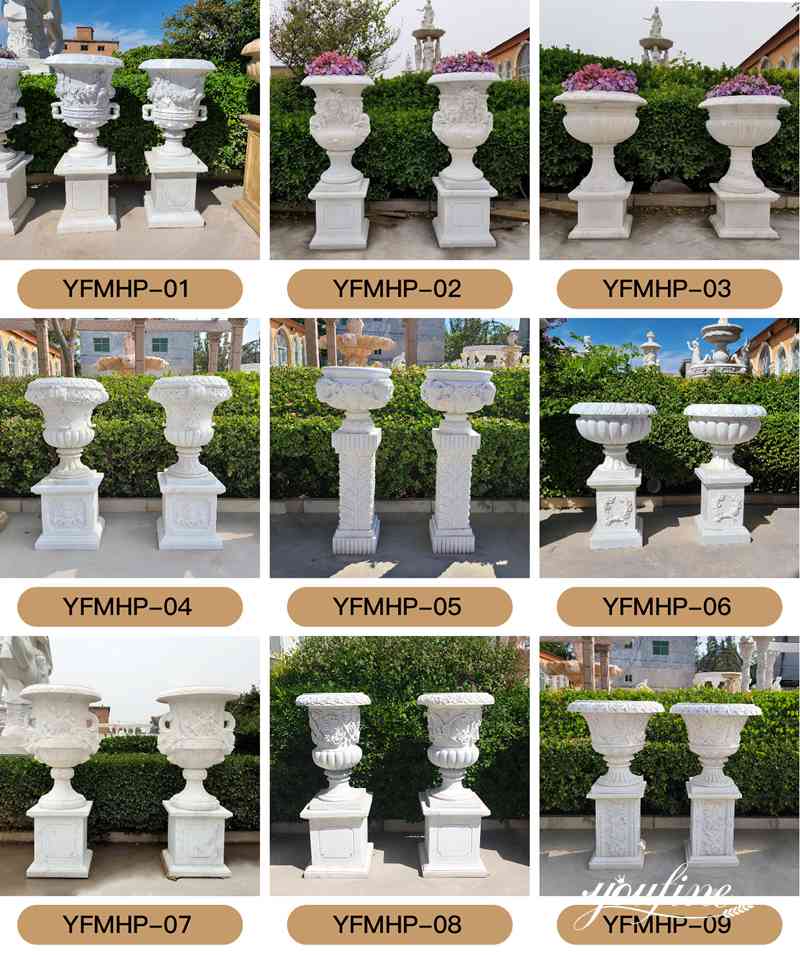 outdoor marble planter - YouFine Sculpture (2)