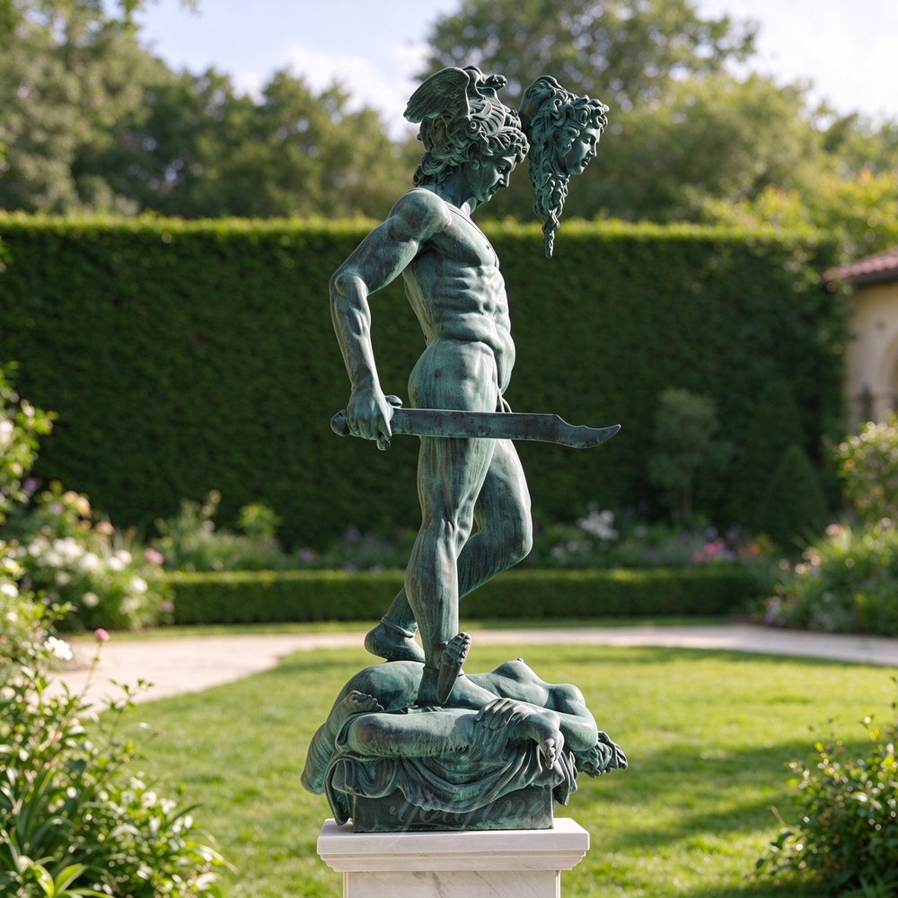 perseus holding medusa head