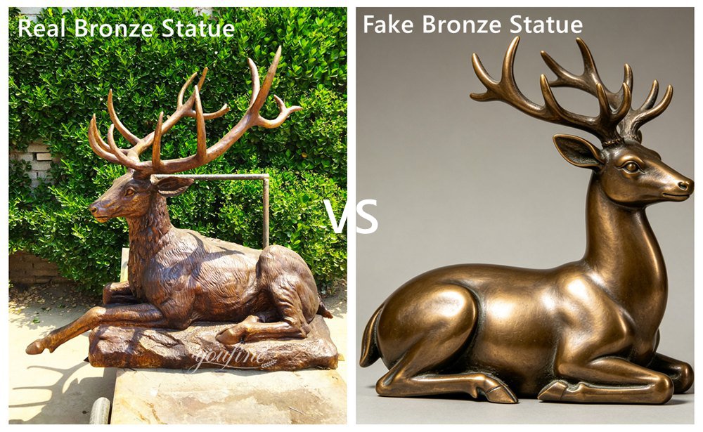 real bronze statue vs fake bronze statue