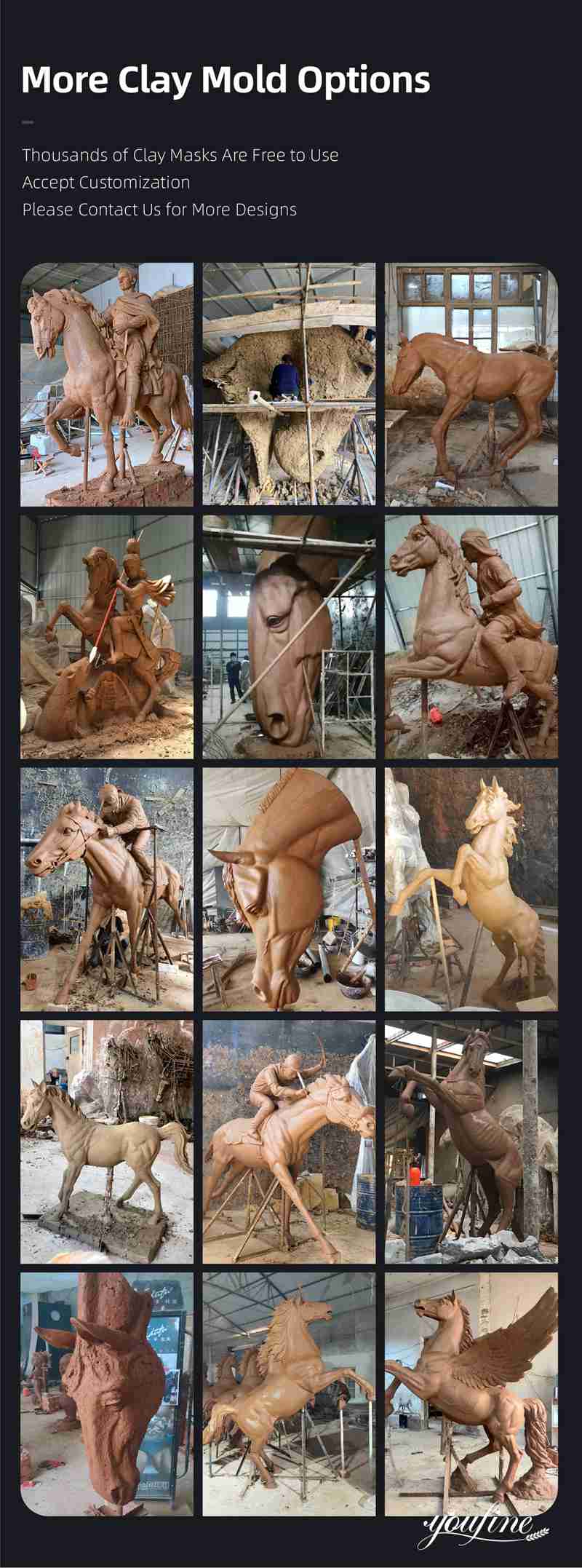 horse head sculpture - YouFine Sculpture