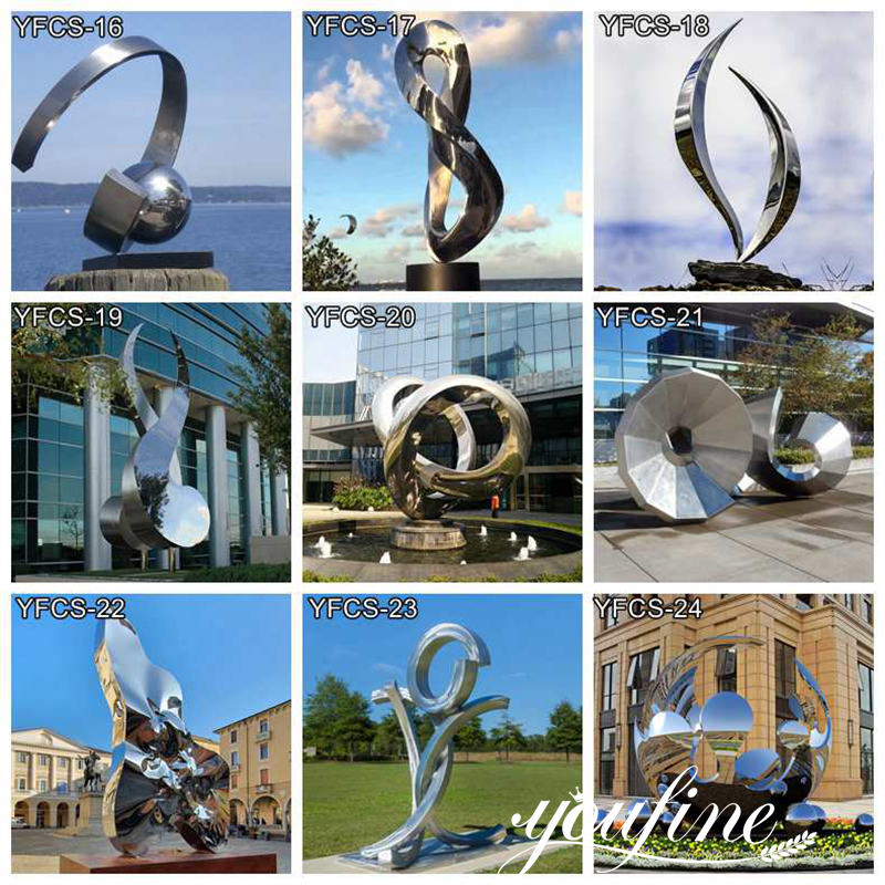 stainless steel abstract sculpture-YouFine Sculpture 