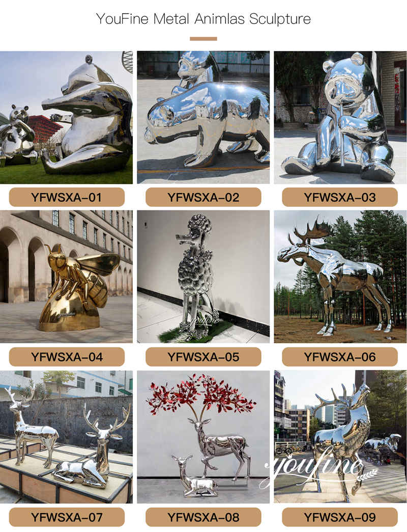 stainless steel balloon animal sculpture -YouFine Sculpture