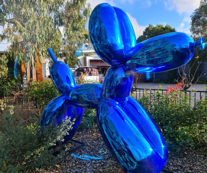 stainless steel blue balloon dog sculpture customer feedback