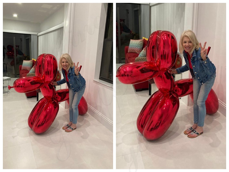 stainless steel red balloon dog sculpture customer feedback