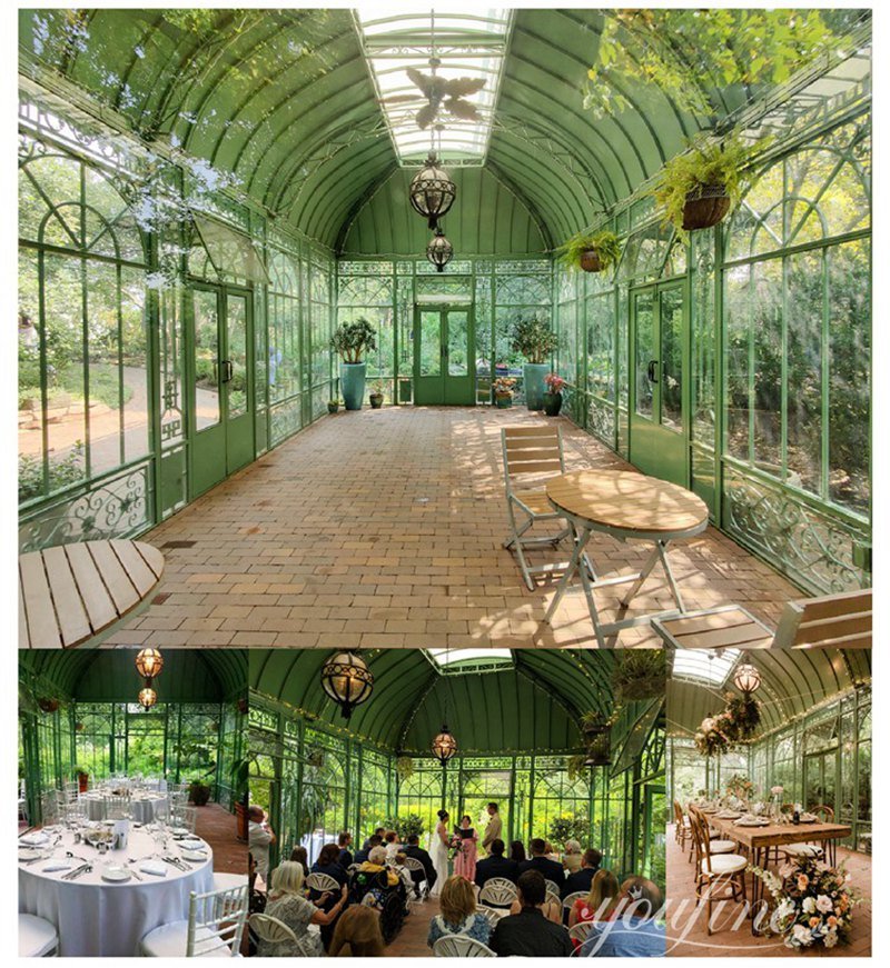 the interior display of the iron gazebo