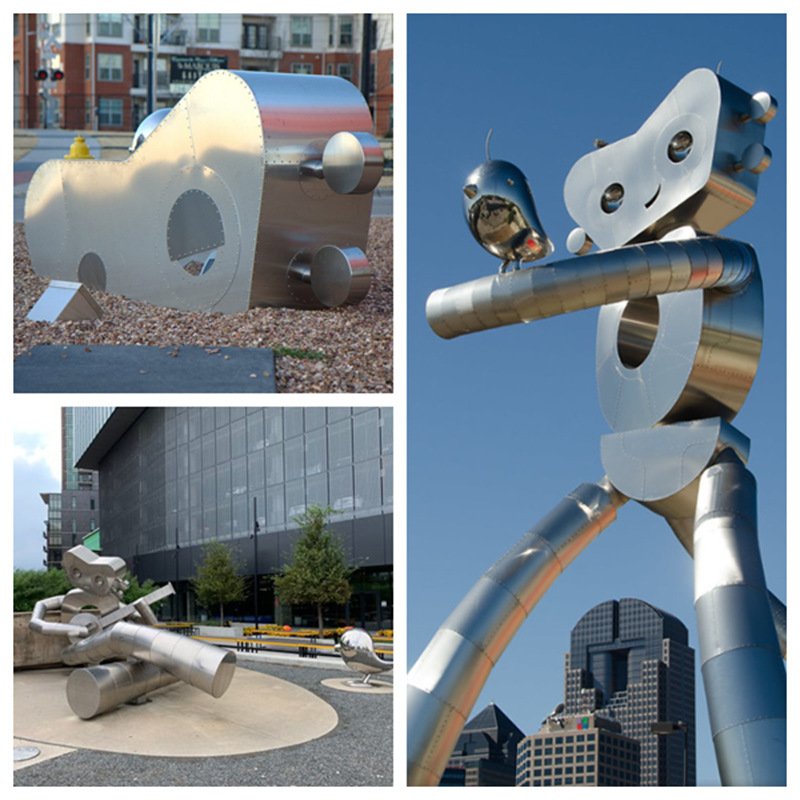 the traveling man statues