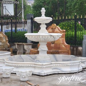 » Hand Carved 2 Tier Marble Water Fountain for Garden Supplier MOKK-994
