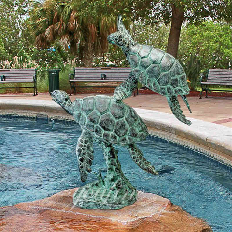 turtle garden fountain - YouFine Sculpture
