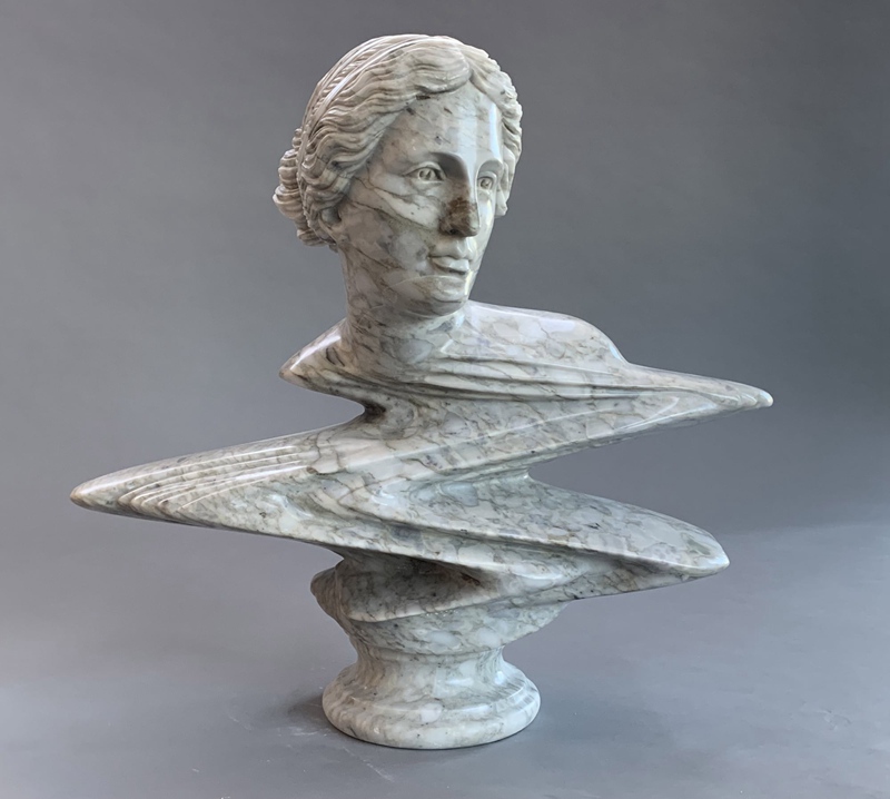 wave stone Aphrodite abstract bust sculpture - YouFine Sculpture
