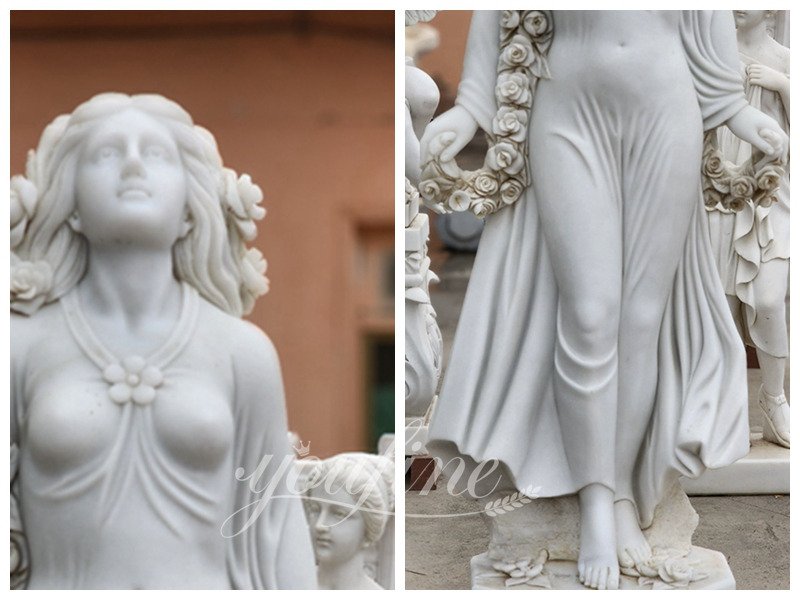 white marble female statue - YouFine Sculpture