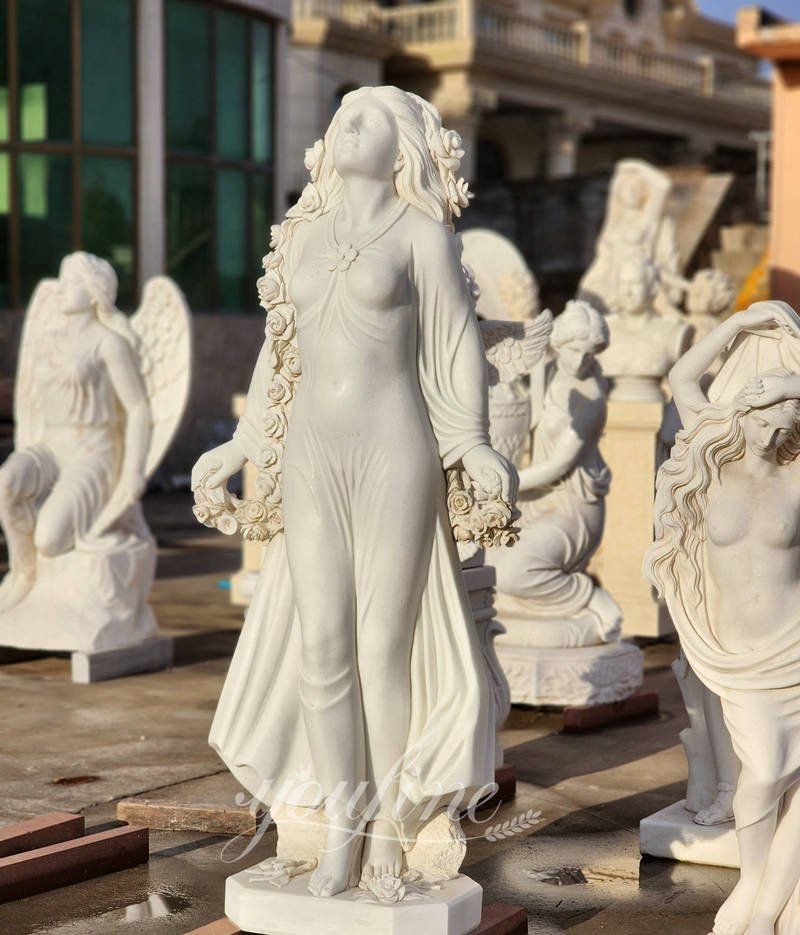 white marble female statue - YouFine Sculpture