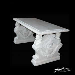  » Manufacturer Hand Carved White Marble Side Table Luxurious Style MOKK-987