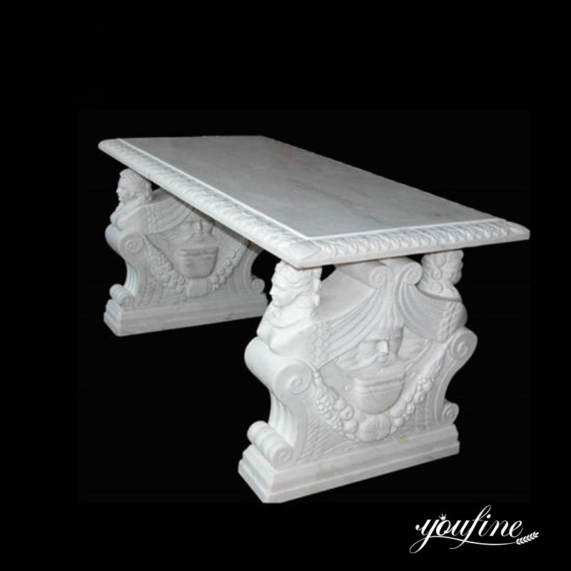 white marble side table - YouFine Sculpture (1)