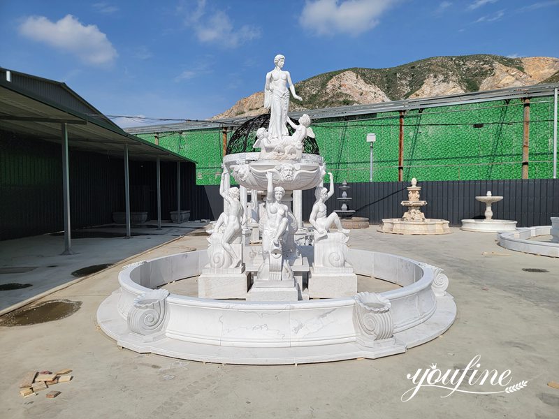 white marble water fountain- YouFine Sculpture (1)