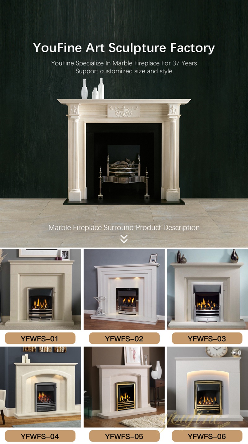 youfine marble fireplace sculpture for sale