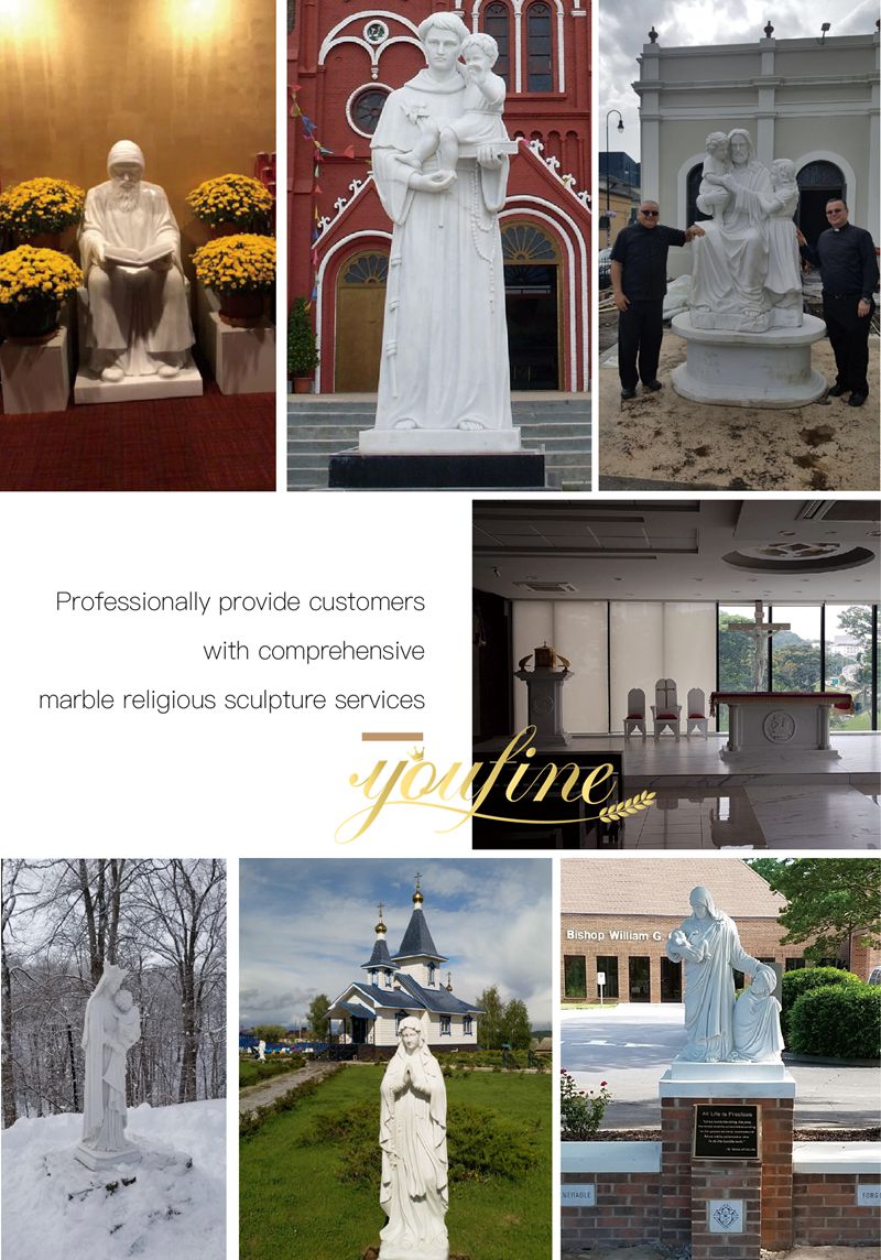 youfine marble religious statues instllation feedback (2)
